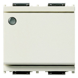 Переключатель 1p 16ax с подсветкой 2m белый