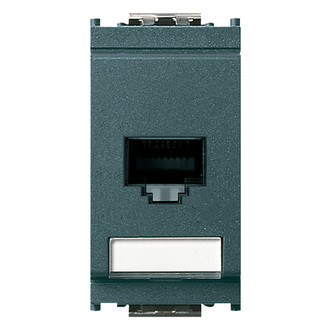 Розетка RJ45 NETSAFE CAT 6 UTP 110 серая