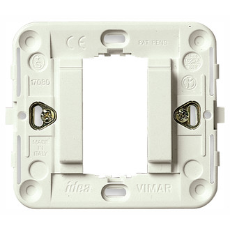 Суппорт для 1 модуля c защелками белый