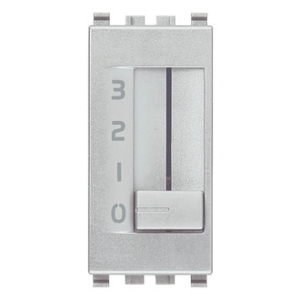 Коммутатор движковый 1p 6(2)a, серебро матовое