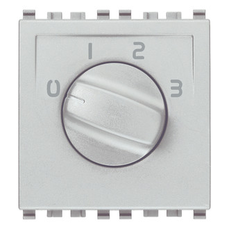 Коммутатор поворотный 1p 6(3)a, серебро матовое