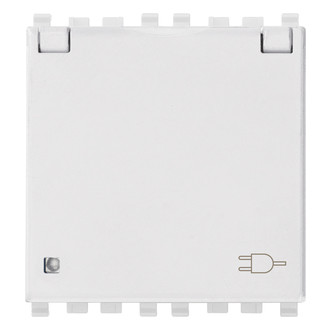 Розетка 2p+t 16a германия с крышкой, белая