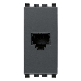 Розетка RJ11 6/4 для штекера, серая