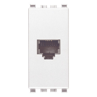 Розетка RJ11 6/4 для штекера, белая