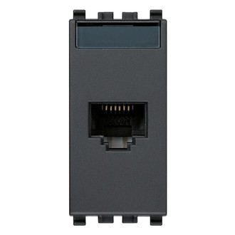 Розетка RJ45 CAT 5E UTP T568A/B, серая