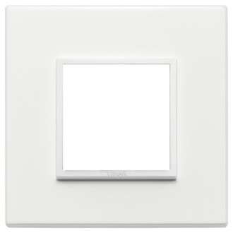 Накладка eikon evo на 2 модуля, белый алюминий