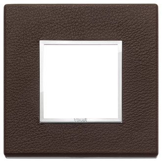 Накладка eikon evo на 2 модуля, натуральная кожа табак