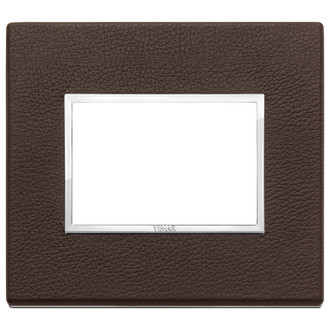 Накладка eikon evo на 3 модуля, натуральная кожа табак