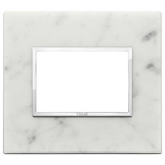 Накладка eikon evo на 3 модуля, белый каррара