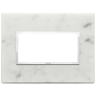 Накладка eikon evo на 4 модуля, белый каррара