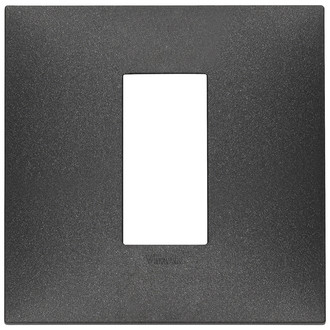 Накладка на 1 модуль для коробки на 2 модуля, карбон матовый