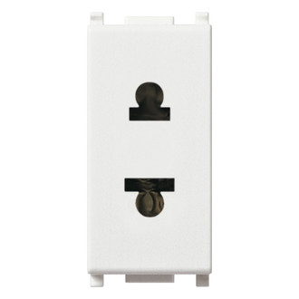 Розетка 2p 16a для вилок d4,8, белая