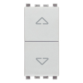 Две кнопки независимые no+no 10a, серебро матовое