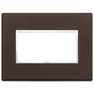 Накладка eikon evo на 4 модуля, натуральная кожа табак