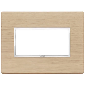 Накладка eikon evo на 4 модуля, белый дуб