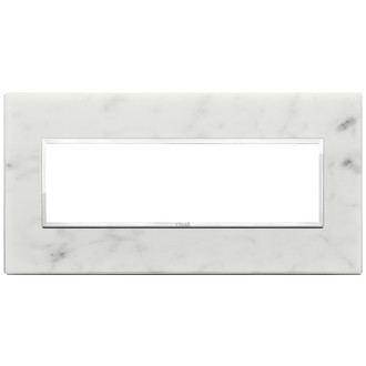 Накладка eikon evo на 7 модулей, белый каррара