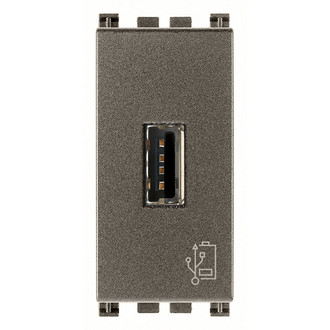 З/у USB 5V 1,5A, 1модуль, Metal