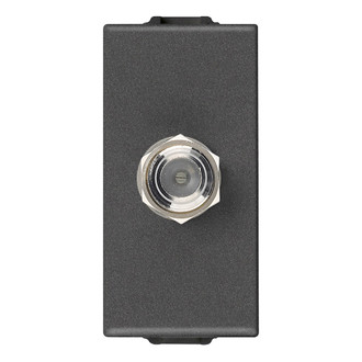 Розетка F-type tv, карбон матовый