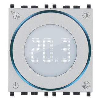 Термостат поворотный IoT 2M серебро матовое