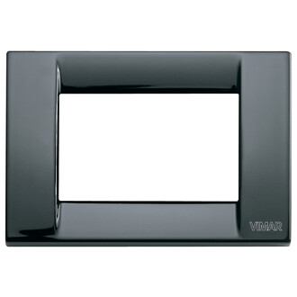 Накладка на 3 модуля металл черная