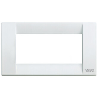 Накладка на 4 модуля металл белая