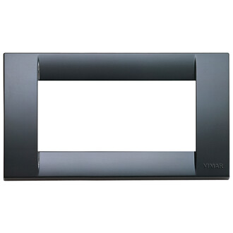 Накладка на 4 модуля пластик серый графит