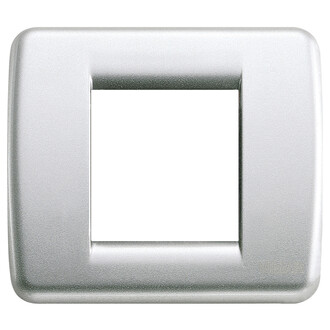 Накладка на 1-2 модуля rondo металл металлик серебрянный