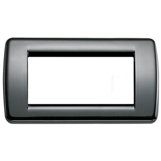 Накладка на 4 модуля rondo металл черная