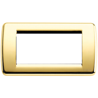 Накладка на 4 модуля rondo металл золото