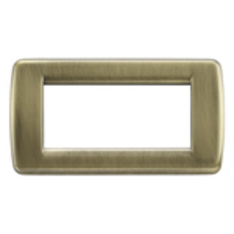 Накладка на 4 модуля rondo металл латунь античная