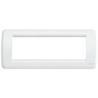 Накладка на 6 модулей rondo металл белая