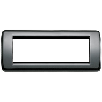 Накладка на 6 модулей rondo металл черная