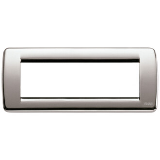 Накладка на 6 модулей rondo металл никель