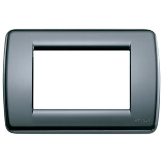 Накладка на 3 модуля rondo пластик серый графит