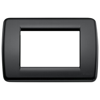 Накладка на 3 модуля rondo пластик черный