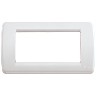 Накладка на 4 модуля rondo пластик белый idea