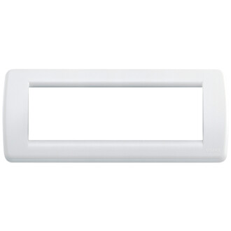 Накладка на 6 модулей rondo пластик бриллиантово-белая