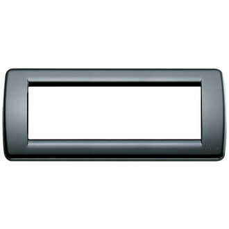 Накладка на 6 модулей rondo пластик черная