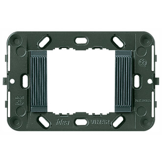 Суппорт для 2 модулей с рифлением серый