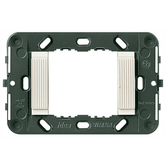 Суппорт для 2 модулей с рифлением белый