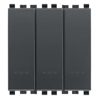 Выключатель тройной 1p 20ax серый