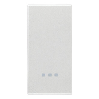 Клавиша на 1 модуль серебро матовое