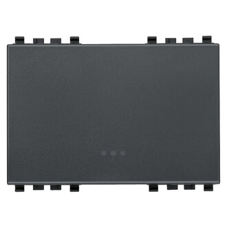 Клавиша на 3 модуля серая