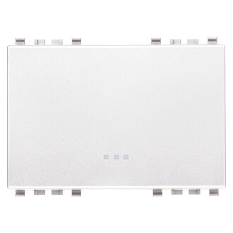 Клавиша на 3 модуля белая