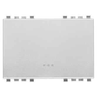 Клавиша на 3 модуля серебро матовое