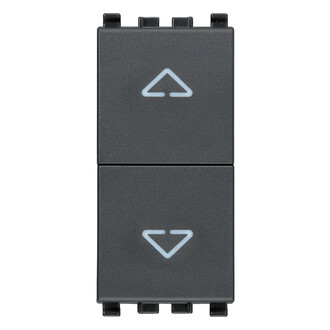 Переключатель с центр положением 2p 10ax, серый