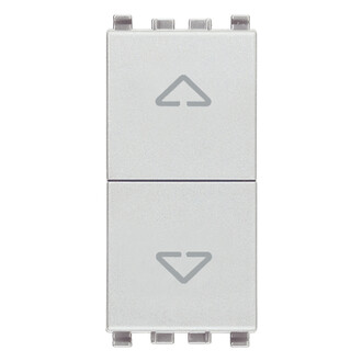 Две кнопки взаимоблокируемые no+no 10a, серебро матовое