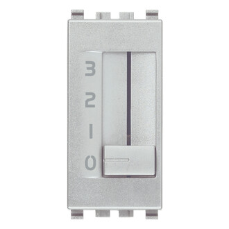 Коммутатор движковый 1p 6(2)a, серебро матовое