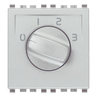 Коммутатор поворотный 1p 6(3)a, серебро матовое