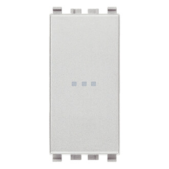 Переключатель 1P осевой 16AX, серебро матовое